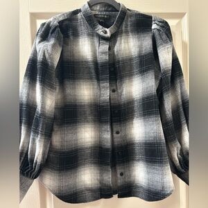 100% Cotton Plaid Blouse